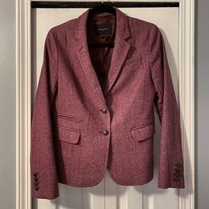 BANANA REPUBLIC herringbone maroon blazer